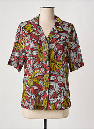 Chemisier manches courtes manches courtes marron SUNCOO femme