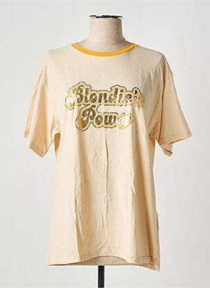 T-shirt coupe droite manches courtes beige REIKO femme