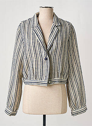Blazer finition intérieure doublée bleu THE KORNER femme