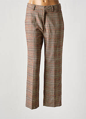 Pantalon chino taille normale taille normale marron REIKO femme