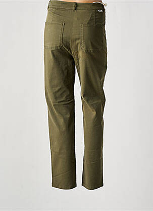 Pantalon droit stretch taille haute vert REIKO femme