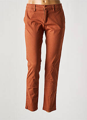 Pantalon chino taille basse taille basse orange REIKO femme