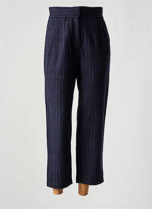 Pantalon 7/8 taille haute taille haute bleu SEE U SOON femme