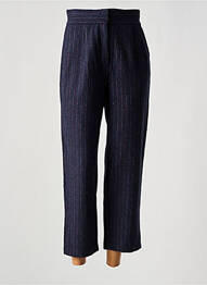 Pantalon 7/8 taille haute taille haute bleu SEE U SOON femme