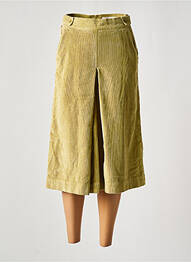 Pantacourt stretch taille haute vert REIKO femme