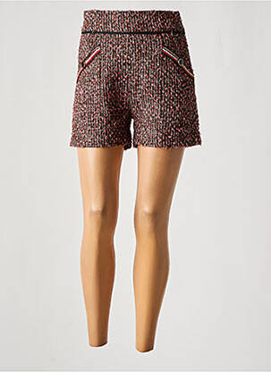 Short taille à pinces taille haute rose SUNCOO femme