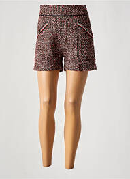 Short taille à pinces taille haute rose SUNCOO femme