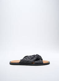 Mules/sabots tissage satiné talon plat jusqu'à 3cm noir VANESSA WU femme