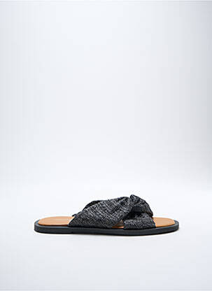 Mules/sabots tissage satiné talon plat jusqu'à 3cm noir VANESSA WU femme
