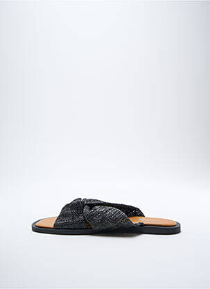 Mules/sabots tissage satiné talon plat jusqu'à 3cm noir VANESSA WU femme