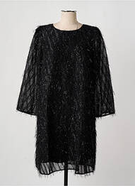 Robe mi-longue manches longues manches longues noir FRANSA femme