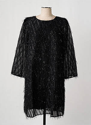 Robe mi-longue manches longues manches longues noir FRANSA femme