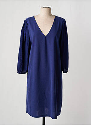Robe mi-longue manches 3/4 manches 3/4 bleu VERO MODA femme