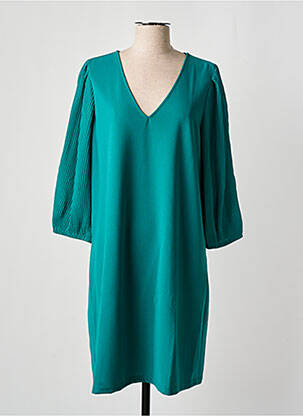 Robe mi-longue manches 3/4 manches 3/4 vert VERO MODA femme