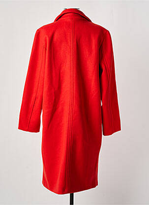 Manteau long coupe droite sans capuche rouge B.YOUNG femme