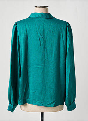 Chemisier coupe fluide manches longues vert ICHI femme