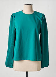 Top stretch manches longues vert VERO MODA femme