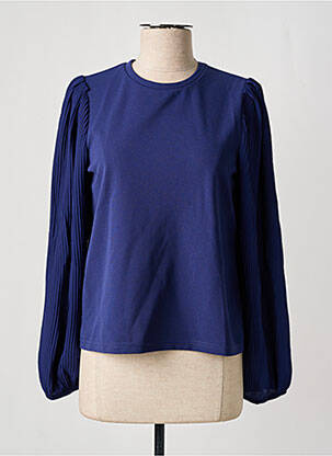 Top stretch manches longues bleu VERO MODA femme