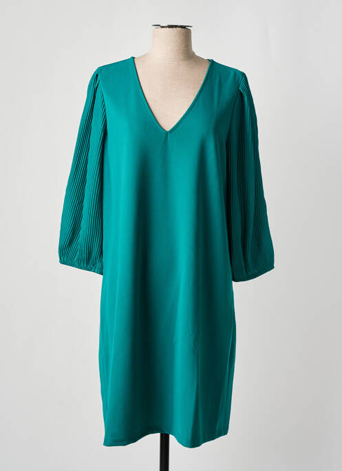 Robe mi-longue manches 3/4 manches 3/4 vert VERO MODA femme