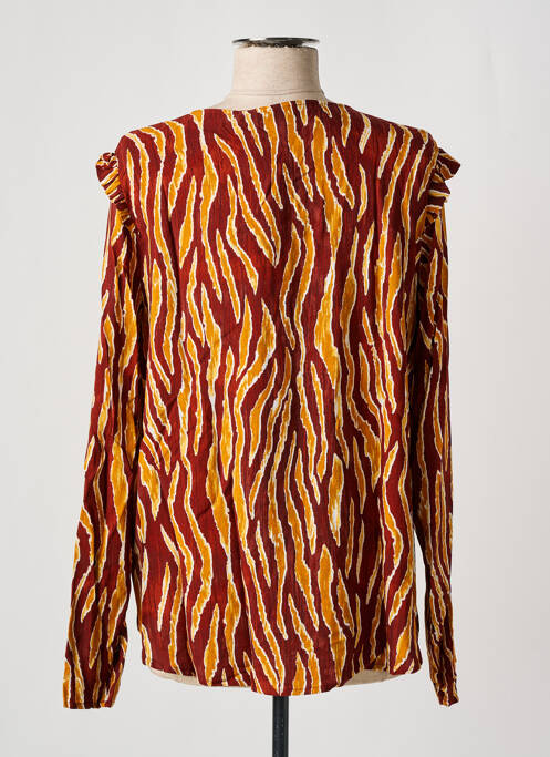 Blouse marron ICHI pour femme