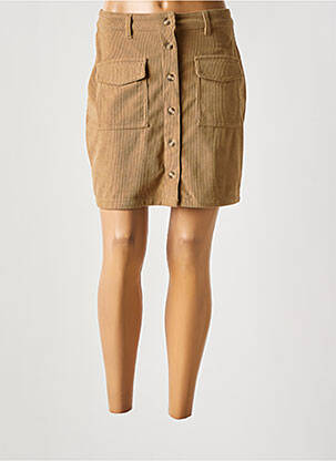 Jupe courte poches beige fonce VERO MODA femme