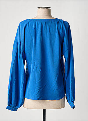 Blouse poignets boutonnés avec fente manches longues bleu VERO MODA femme