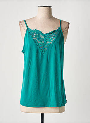Top stretch fines bretelles vert VERO MODA femme