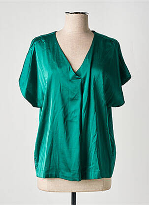 Blouse col v manches courtes vert B.YOUNG femme