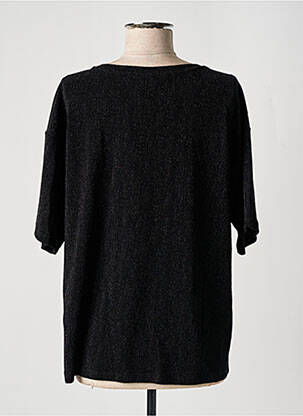 Top stretch manches courtes noir ICHI femme