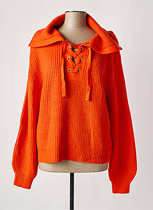 Pull col v manches longues orange VERO MODA femme