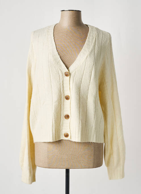 Gilet manches longues beige VERO MODA pour femme