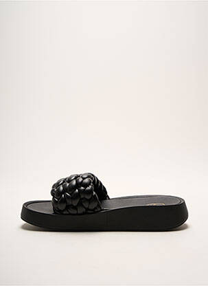 Mules/sabots tissage satiné talon de 4 à 6cm noir ASH femme