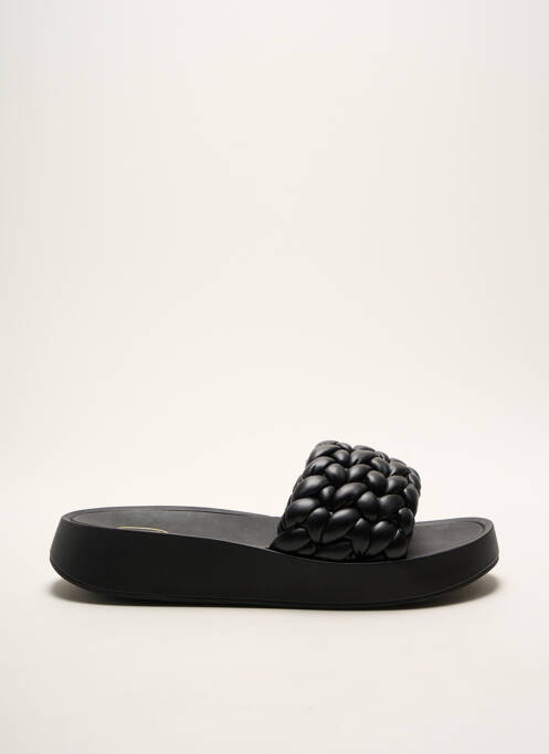 Mules/sabots tissage satiné talon de 4 à 6cm noir ASH femme