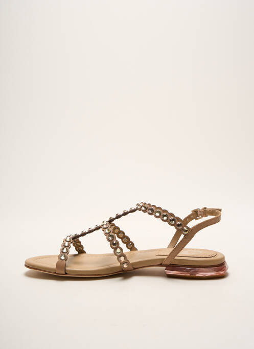 Sandales/nu pieds chiquet talon plat jusqu'à 3cm beige ASH femme