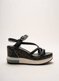 Sandales/nu pieds matière lisse talon de 7 à 9cm noir NERO GIARDINI femme