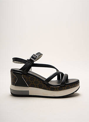 Sandales/nu pieds matière lisse talon de 7 à 9cm noir NERO GIARDINI femme