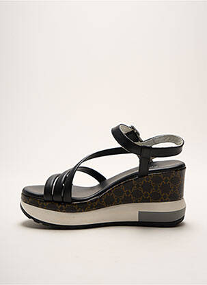 Sandales/nu pieds matière lisse talon de 7 à 9cm noir NERO GIARDINI femme