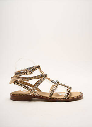 Sandales/nu pieds chiquet talon plat jusqu'à 3cm or ASH femme