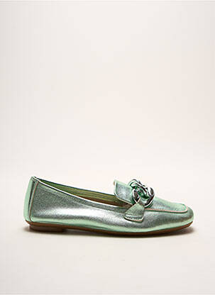 Mocassins chiquet talon plat jusqu'à 3cm vert REQINS femme