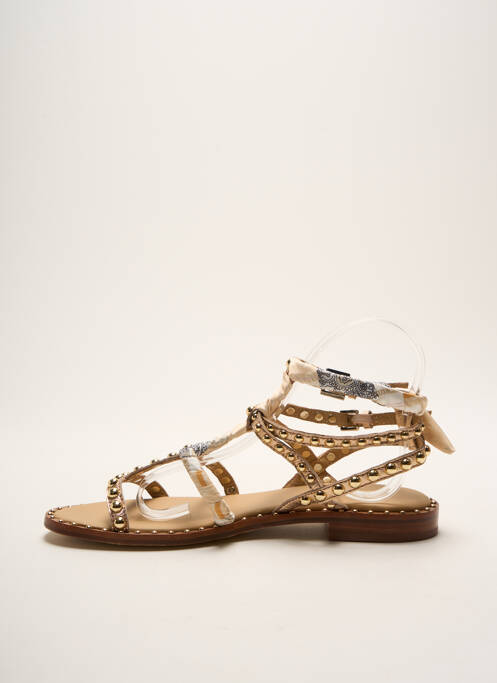 Sandales/nu pieds chiquet talon plat jusqu'à 3cm or ASH femme
