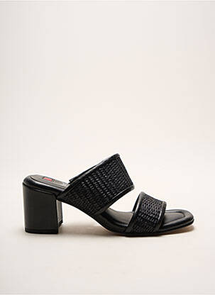 Mules/sabots matière lisse talon de 4 à 6cm noir HOGL femme