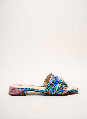 Mules/sabots tissage satiné talon plat jusqu'à 3cm bleu HOGL femme