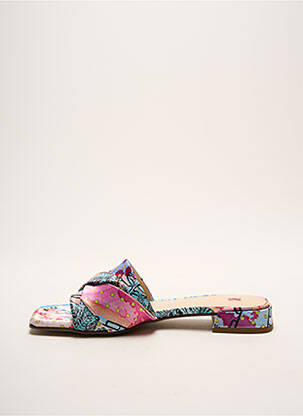 Mules/sabots tissage satiné talon plat jusqu'à 3cm bleu HOGL femme