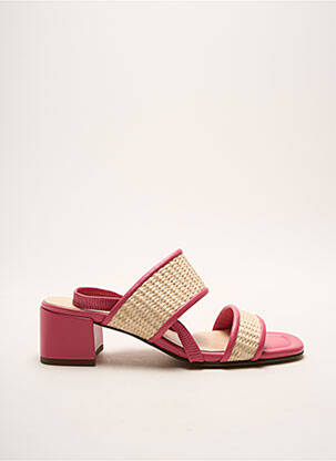 Sandales/nu pieds tissage satiné talon de 4 à 6cm rose HOGL femme