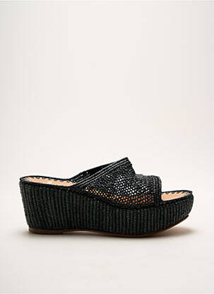 Mules/sabots talon compensé talon de 4 à 6cm noir NIMAL femme