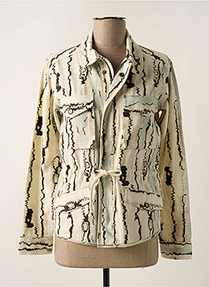 Veste casual coupe droite beige STORIATIPIC femme