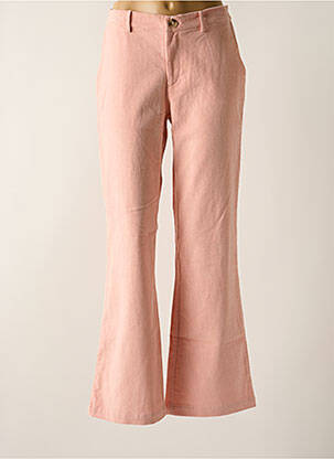 Pantalon flare taille élastique taille haute rose STORIATIPIC femme