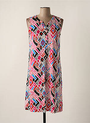 Robe mi-longue sans manche sans manche rose SENORETTA femme