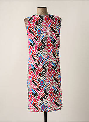 Robe mi-longue sans manche sans manche rose SENORETTA femme