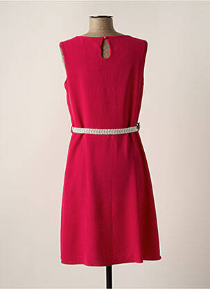 Robe mi-longue sans manche sans manche rose CHRISTINE LAURE femme